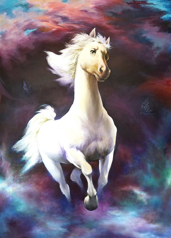 出版《黑马白马》,《何远鸣泼墨重彩》,《何远鸣画马》等多种画集.