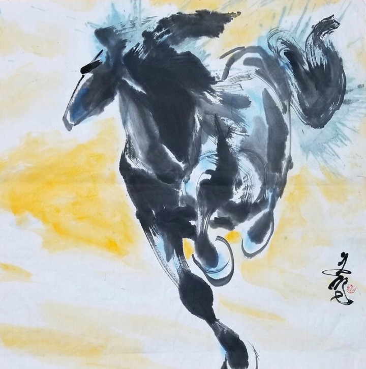 出版《黑马白马》,《何远鸣泼墨重彩》,《何远鸣画马》等多种画集.